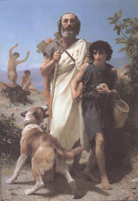 Adolphe William Bouguereau Homer and His Guide (mk26) oil painting picture